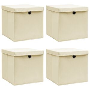 vidaXL &Kappa;&omicron;&upsilon;&tau;&iota;ά &Alpha;&pi;&omicron;&theta;ή&kappa;&epsilon;&upsilon;&sigma;&eta;&sigmaf; &mu;&epsilon; &Kappa;&alpha;&pi;ά&kappa;&iota;&alpha; 4 &tau;&epsilon;&mu; &Kappa;&rho;&epsilon;&mu; 32x32x32&epsilon;&kappa; &Upsilon;&phi;&alpha;&sigma;&mu;ά&tau;&iota;&nu;&alpha;