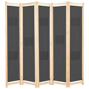 vidaXL &Delta;&iota;&alpha;&chi;&omega;&rho;&iota;&sigma;&tau;&iota;&kappa;ό &Delta;&omega;&mu;&alpha;&tau;ί&omicron;&upsilon; &mu;&epsilon; 5 &Pi;ά&nu;&epsilon;&lambda; &Gamma;&kappa;&rho;&iota; 200x170x4 &epsilon;&kappa;. &Upsilon;&phi;&alpha;&sigma;&mu;ά&tau;&iota;&nu;&omicron;