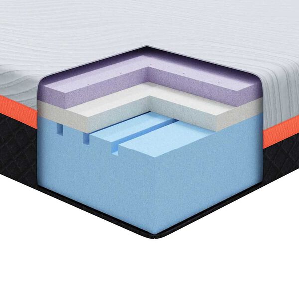 vidaXL Στρώμα Λευκό, Γκρι 200 x 200 cm Pěna