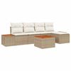vidaXL Σετ Καναπέ Κήπου 6 pcs μπεζ και κρεμ 184 x 62 x 85 εκ.
