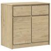 vidaXL Ντουλάπι SAUDA Δρυς 80x43x75,5 εκ. από Μασίφ Ξύλο Πεύκου