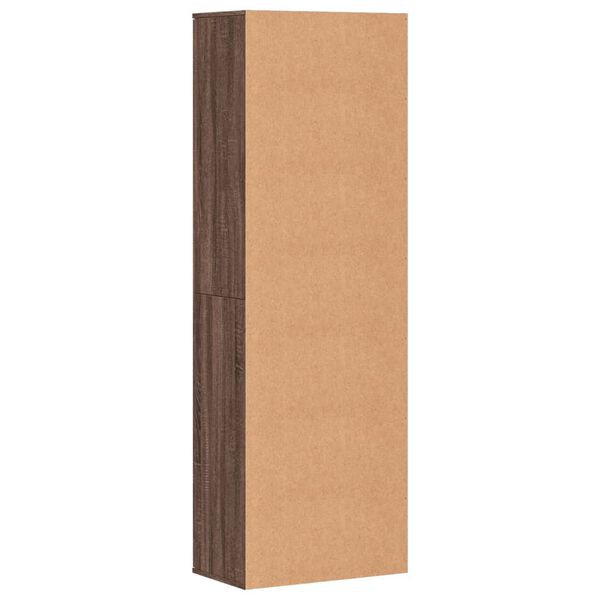 vidaXL Ντουλάπα Καφέ Δρυς 60 x 35 x 180 εκ. από Επεξ. Ξύλο