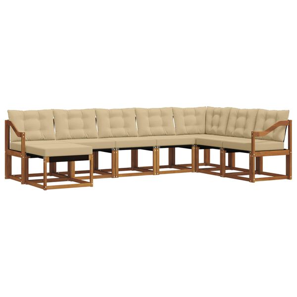 vidaXL &Sigma;&epsilon;&iota;&rho;ά &Kappa;&alpha;&nu;&alpha;&pi;έ &Epsilon;&xi;&omega;&tau;&epsilon;&rho;&iota;&kappa;&omicron;ύ &mu;&epsilon; &mu;&alpha;&xi;&iota;&lambda;ά&rho;&iota; 8 pcs &Phi;&upsilon;&sigma;&iota;&kappa;ό &kappa;&alpha;&iota; &Mu;&pi;&epsilon;&zeta;