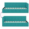 vidaXL Κρεβάτι Γωνίας με κεφαλάρι Τιρκουάζ 90 x 190 cm Βελούδο