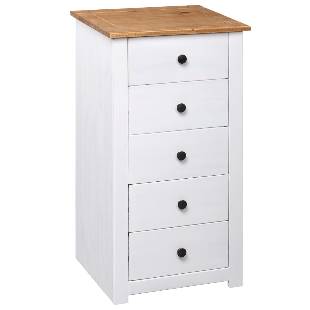 vidaXL Μπουφές Λευκός 46 x 40 x 89 εκ. από Ξύλο Πεύκου Σειρά Panama