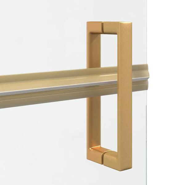 vidaXL Τοίχος ντους Walk-in Άλλο Χρυσό και διαφανές 80 x 190 cm