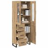vidaXL Highboard &mu;&epsilon; &sigma;&upsilon;&rho;&tau;ά&rho;&iota; 2 pcs Artisan Oak &Epsilon;&pi;&epsilon;&xi;&epsilon;&rho;&gamma;&alpha;&sigma;&mu;έ&nu;&omicron; &xi;ύ&lambda;&omicron;