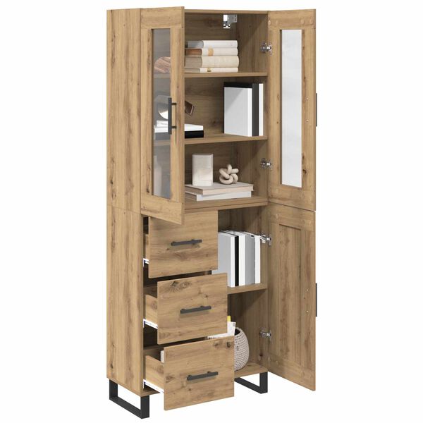 vidaXL Highboard &mu;&epsilon; &sigma;&upsilon;&rho;&tau;ά&rho;&iota; 2 pcs Artisan Oak &Epsilon;&pi;&epsilon;&xi;&epsilon;&rho;&gamma;&alpha;&sigma;&mu;έ&nu;&omicron; &xi;ύ&lambda;&omicron;