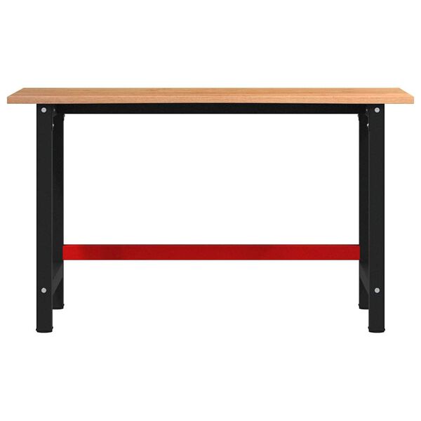 vidaXL Πάγκος Εργασίας Ανοιχτό Καφέ 140x60x81,5 cm Μασίφ Ξύλο Δρυς