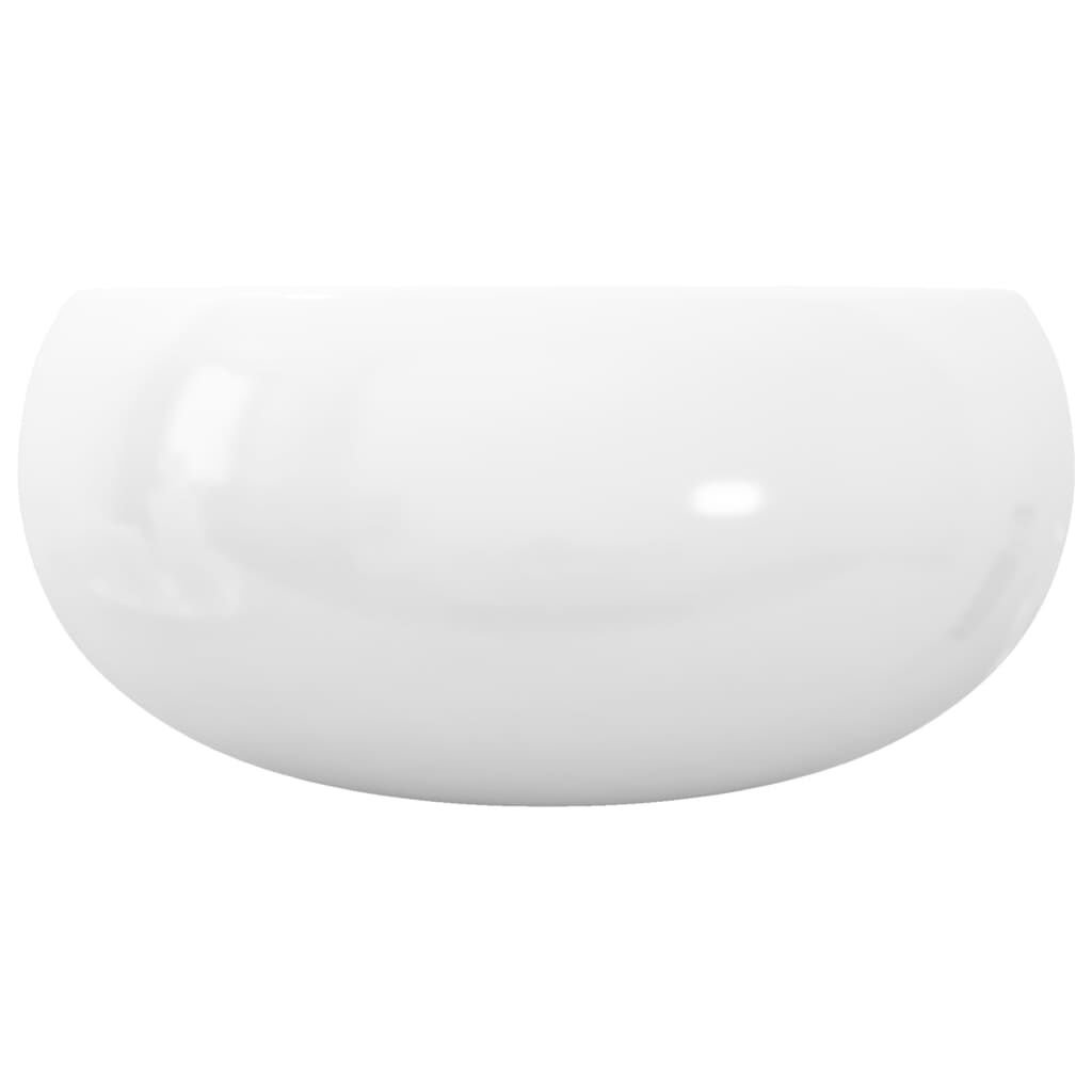 vidaXL Νιπτήρας Στρογγυλός Λευκός 40 x 15 εκ. Κεραμικός