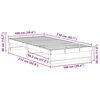 vidaXL Σκελετός Κρεβατιού Καφέ 100 x 210 cm Στερεά ξυλεία πεύκου