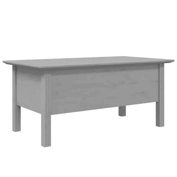 vidaXL Τραπέζι Σαλονιού BODO Γκρι 100x55x46 εκ. Μασίφ Ξύλο Πεύκου