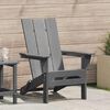 vidaXL Πτυσσόμενη Καρέκλα Adirondack Ανοιχτό γκρι 74.5 x 80.5 x 90 εκ.