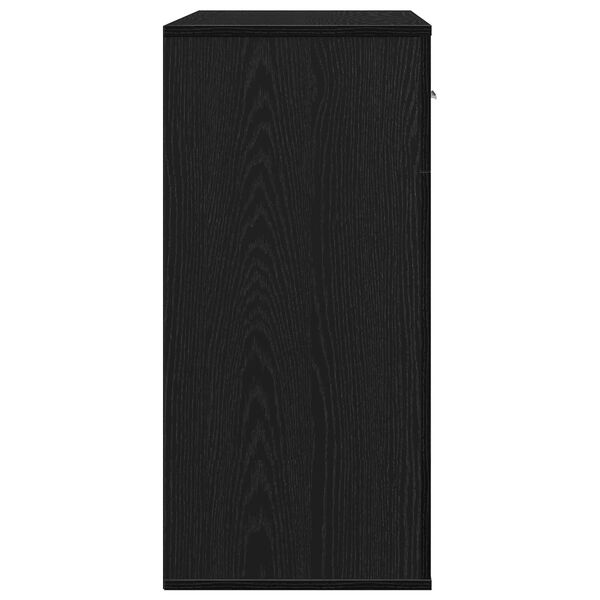 vidaXL Πλαϊνό γραφείο Μαύρη δρυς 79 x 38 x 80 εκ Επεξεργασμένο ξύλο