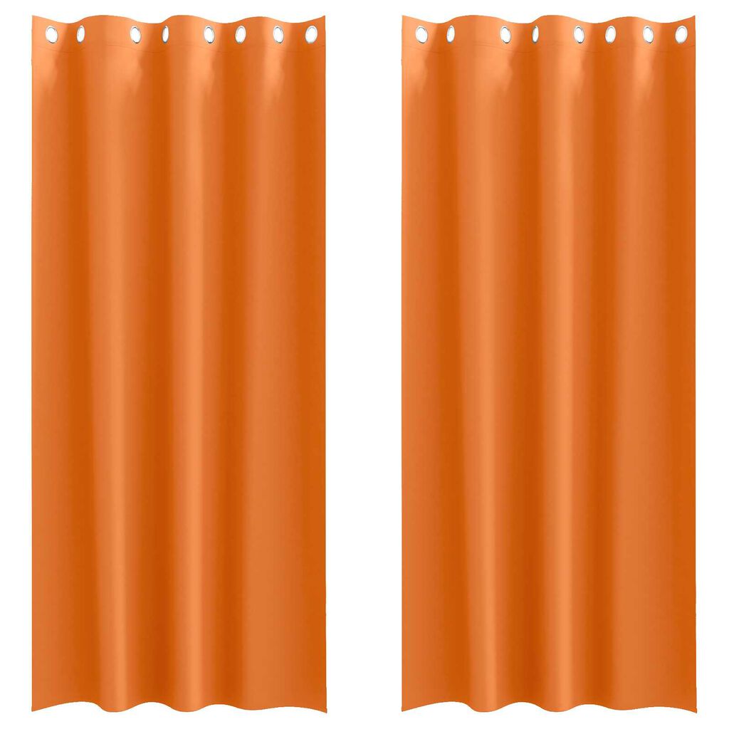 vidaXL Κουρτίνες 2 pcs Φωτεινό Πορτοκάλι 225 x 140 εκ. Πολυεστέρας