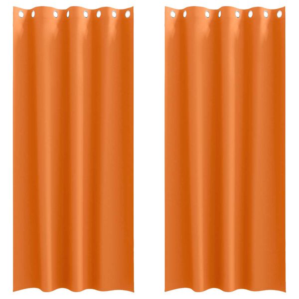 vidaXL Κουρτίνες 2 pcs Φωτεινό Πορτοκάλι 225 x 140 εκ. Πολυεστέρας