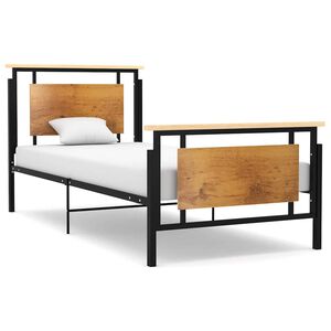 vidaXL &Pi;&lambda;&alpha;ί&sigma;&iota;&omicron; &Kappa;&rho;&epsilon;&beta;&alpha;&tau;&iota;&omicron;ύ 90 x 200 &epsilon;&kappa;. &Mu;&epsilon;&tau;&alpha;&lambda;&lambda;&iota;&kappa;ό
