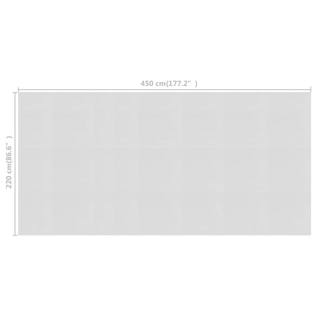 vidaXL Κάλυμμα Πισίνας Ηλιακό Γκρι 450x220 εκ. από Πολυαιθυλένιο