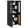 vidaXL Highboard &Mu;&alpha;ύ&rho;&eta; &Omicron;&xi;&upsilon;ά 69,5 x 34 x 90 &epsilon;&kappa;. &Epsilon;&pi;&epsilon;&xi;&epsilon;&rho;&gamma;&alpha;&sigma;&mu;έ&nu;&omicron; &xi;ύ&lambda;&omicron;