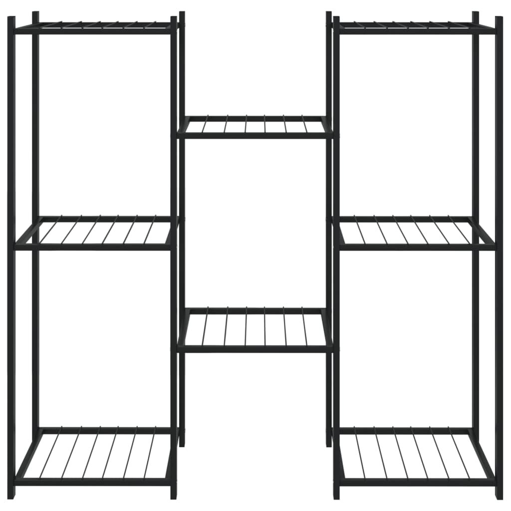 vidaXL Βάση Λουλουδιών Μαύρη 83 x 25 x 80 εκ. Σιδερένια