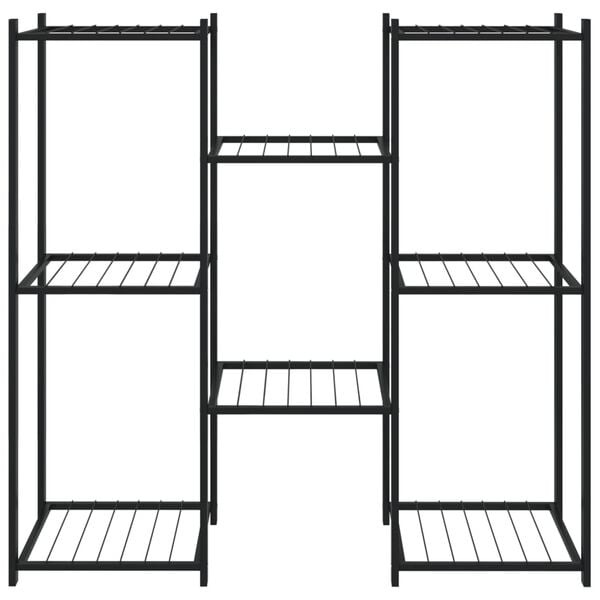 vidaXL Βάση Λουλουδιών Μαύρη 83 x 25 x 80 εκ. Σιδερένια