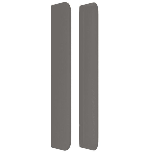 vidaXL Κρεβάτι Boxspring με Στρώμα Γκρι 200x200 εκ. Συνθετικό Δέρμα