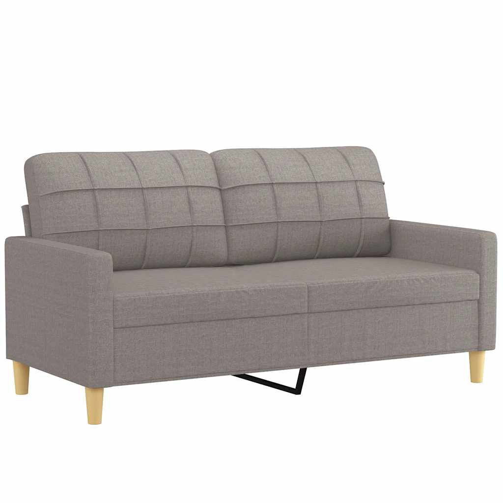 vidaXL Καναπές Διθέσιος Taupe 140 εκ. Υφασμάτινος
