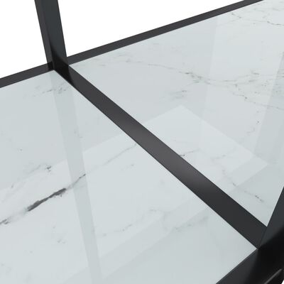 vidaXL Τραπέζι Κονσόλα Λευκό 220 x 35 x 75,5 εκ. από Ψημένο Γυαλί