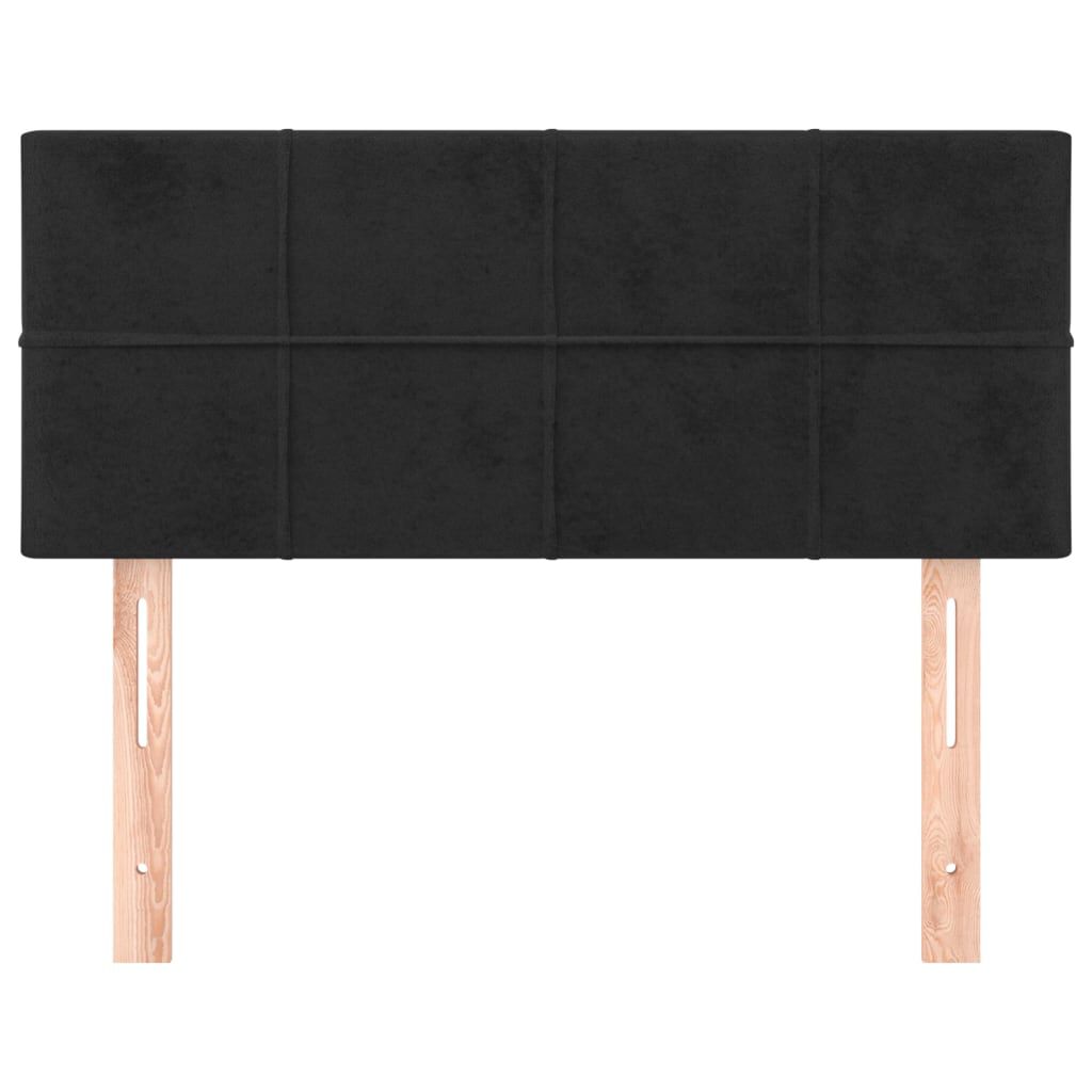 vidaXL Κεφαλάρι Κρεβατιού Μαύρο 100x5x78/88 εκ. Βελούδινο
