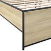 vidaXL Πλαίσιο Κρεβατιού Sonoma Δρυς 160x200 εκ. Επεξ. Ξύλο & Μέταλλο