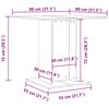 vidaXL Τραπεζαρία Sonoma Δρυς 80 x 80 x 75 εκ. από Μοριοσανίδα