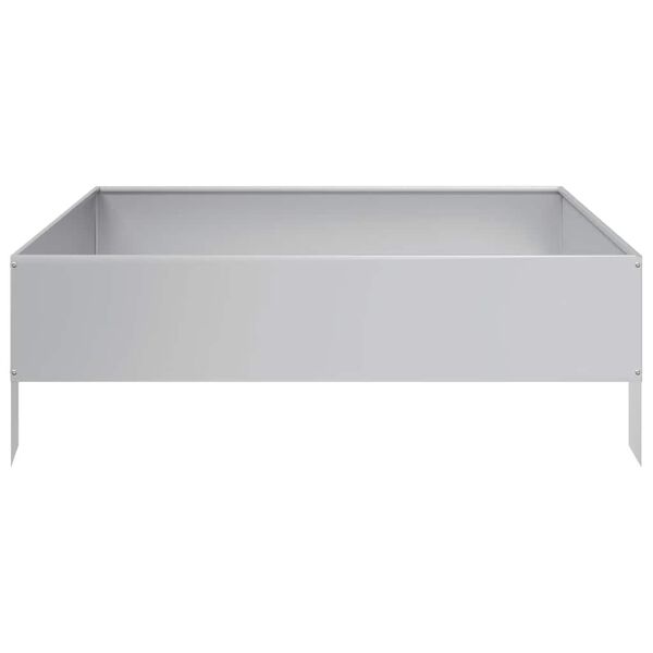 vidaXL Ζαρντινιέρα Υπερυψωμένη 100x100x33,5 εκ. Γαλβανισμένο Χάλυβα