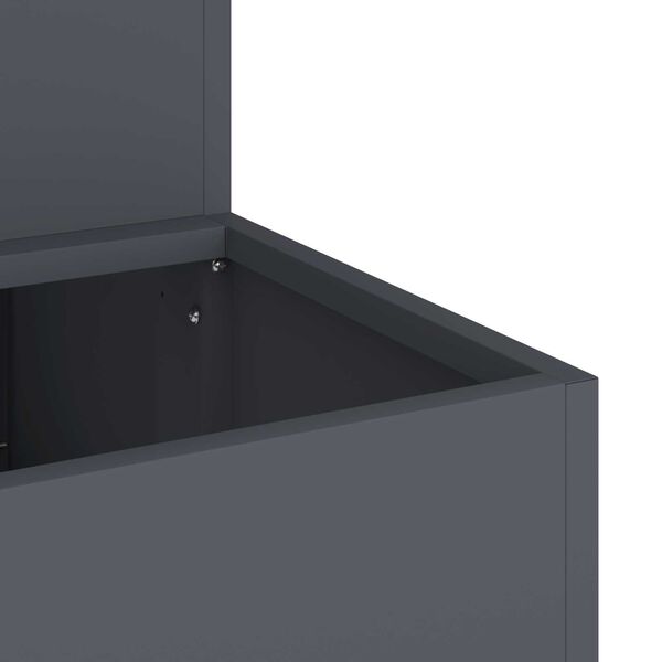 vidaXL Γλάστρα Κήπου 2-Επίπεδη 100x60x45 εκ Ανθρακί Πλαστικό