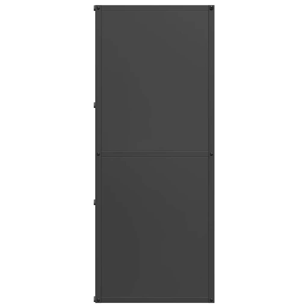 vidaXL Ράφι Καυσόξυλων Μαύρο 40x30x75 εκ. Χάλυβας ψυχρής έλασης