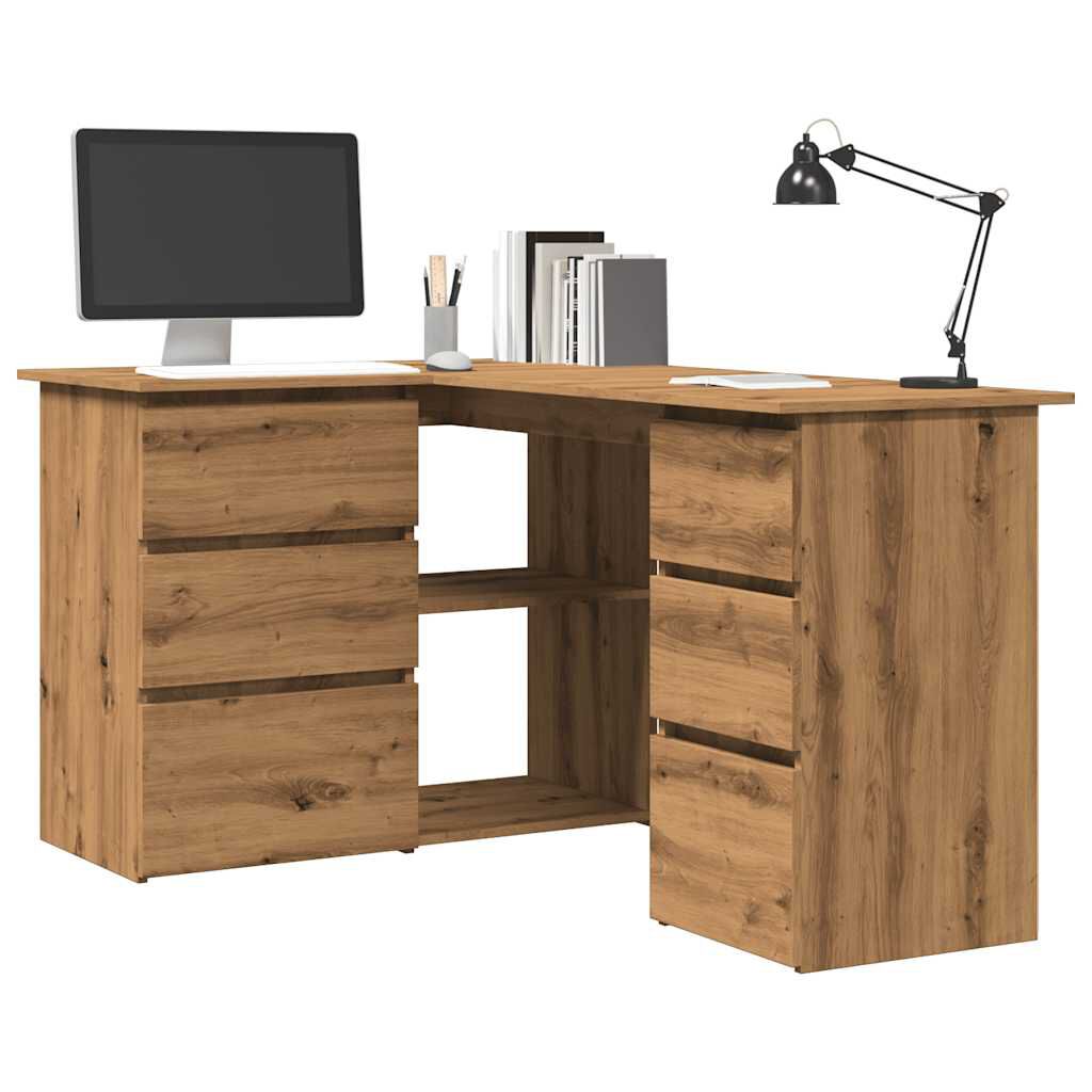 vidaXL Γωνιακό γραφείο Artisan Oak 145x100x76 cm Κατασκευασμένο ξύλο