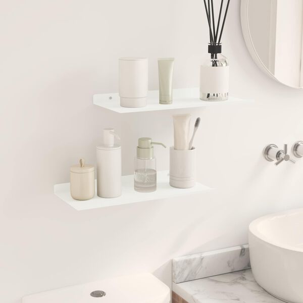 vidaXL &Pi;&lambda;&omega;&tau;ό &rho;ά&phi;&iota; &Epsilon;&pi;&iota;&tau;&omicron;ί&chi;&iota;&omicron; 2 pcs &Lambda;&epsilon;&upsilon;&kappa;ό&sigmaf; 40 x 18 x 2,5 &epsilon;&kappa;. &Alpha;&tau;&sigma;ά&lambda;&iota;