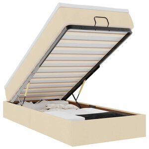 vidaXL &Omicron;&theta;&omega;&mu;&alpha;&nu;&iota;&kappa;ό &kappa;&rho;&epsilon;&beta;ά&tau;&iota; &mu;&epsilon; &sigma;&tau;&rho;ώ&mu;&alpha; Cream 100x200cm ύ&phi;&alpha;&sigma;&mu;&alpha;