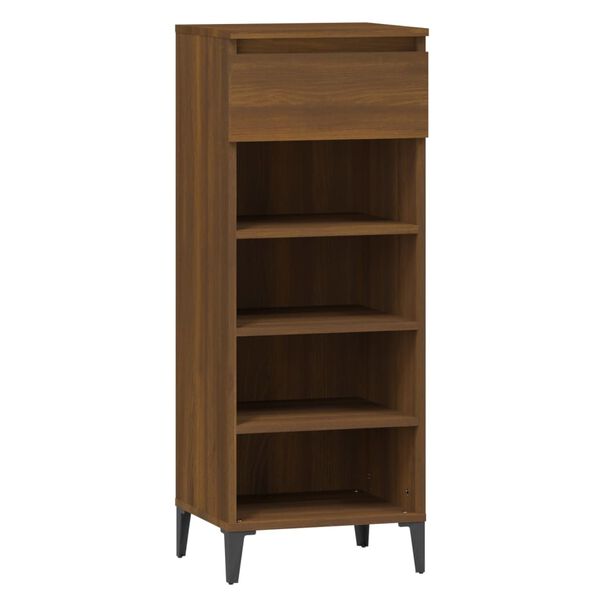 vidaXL Παπουτσοθήκη Καφέ Δρυς 40x36x105 εκ. από Επεξεργασμένο Ξύλο