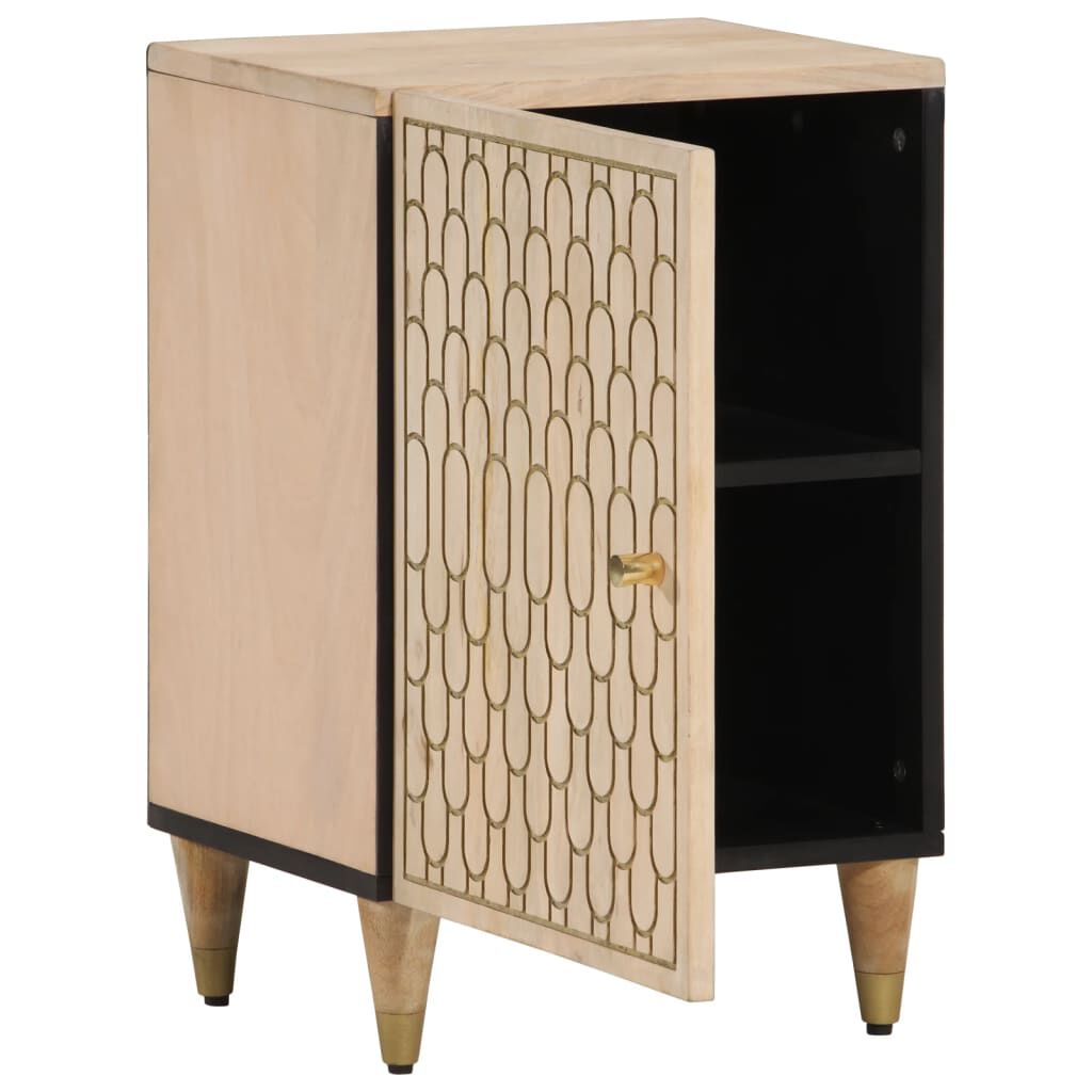 vidaXL Ντουλάπι Μπάνιου 38 x 33 x 58 εκ. από Μασίφ Ξύλο Μάνγκο