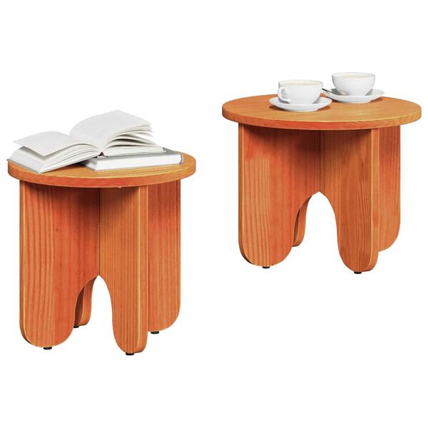 vidaXL Τραπεζάκι σαλονιού 2 pcs Καφέ κεριού 39.5 x 39.5 x 30 εκ.