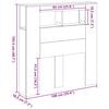 vidaXL Κεφαλάρι Κρεβατιού με LED Παλιό Ξύλο 100x18,5x103,5 εκ