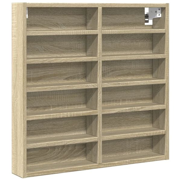 vidaXL Βιτρίνα Χρώμα Sonoma Δρυς 60x8,5x58 εκ. από Επεξεργασμένο Ξύλο