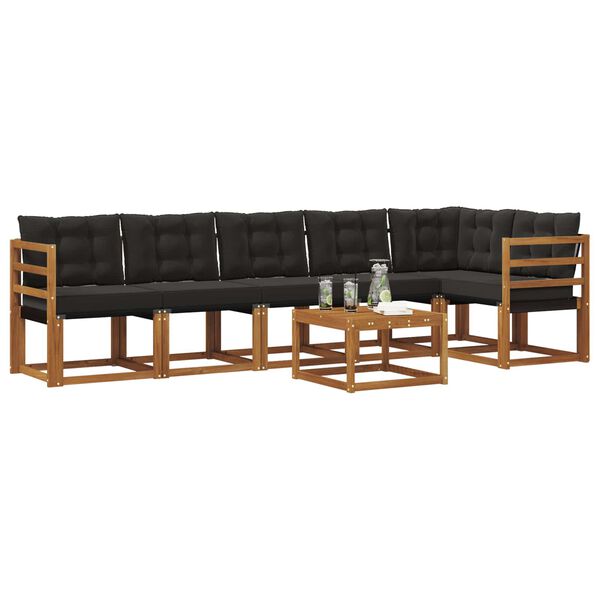 vidaXL &Sigma;&epsilon;&iota;&rho;ά &Kappa;&alpha;&nu;&alpha;&pi;έ &Epsilon;&xi;&omega;&tau;&epsilon;&rho;&iota;&kappa;&omicron;ύ &mu;&epsilon; &mu;&alpha;&xi;&iota;&lambda;ά&rho;&iota; 7 pcs &Phi;&upsilon;&sigma;&iota;&kappa;ό &kappa;&alpha;&iota; &Mu;&alpha;ύ&rho;&omicron;