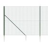 vidaXL Συρματόπλεγμα Περίφραξης Πράσινο 1,6 x 25 μ. με Καρφωτές Βάσεις