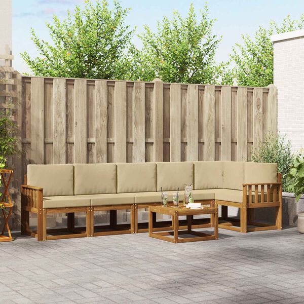 vidaXL &Sigma;&epsilon;&iota;&rho;ά &Kappa;&alpha;&nu;&alpha;&pi;έ &Epsilon;&xi;&omega;&tau;&epsilon;&rho;&iota;&kappa;&omicron;ύ &mu;&epsilon; &mu;&alpha;&xi;&iota;&lambda;ά&rho;&iota; 7 pcs &Phi;&upsilon;&sigma;&iota;&kappa;ό &kappa;&alpha;&iota; &Mu;&pi;&epsilon;&zeta;