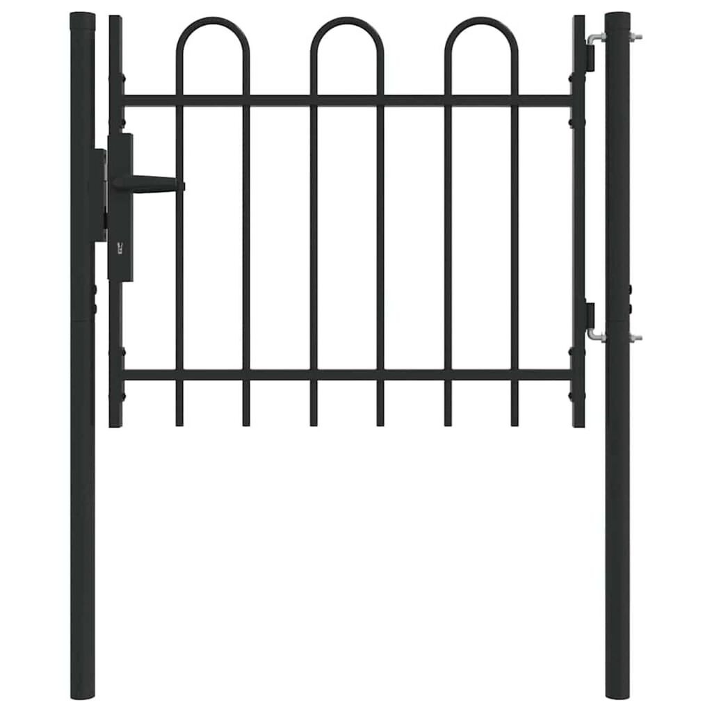 vidaXL Πύλη Φράχτη Γκρι 100 x 75 cm Χάλυβας με Επικάλυψη Πούδρας