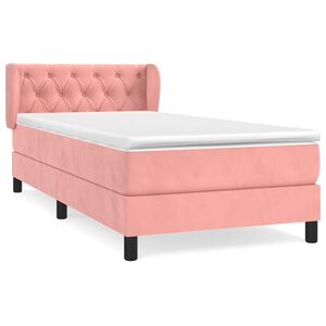 vidaXL &Kappa;&rho;&epsilon;&beta;ά&tau;&iota; Boxspring &mu;&epsilon; &Sigma;&tau;&rho;ώ&mu;&alpha; &Rho;&omicron;&zeta; 80 x 200 &epsilon;&kappa;. &Beta;&epsilon;&lambda;&omicron;ύ&delta;&iota;&nu;&omicron;