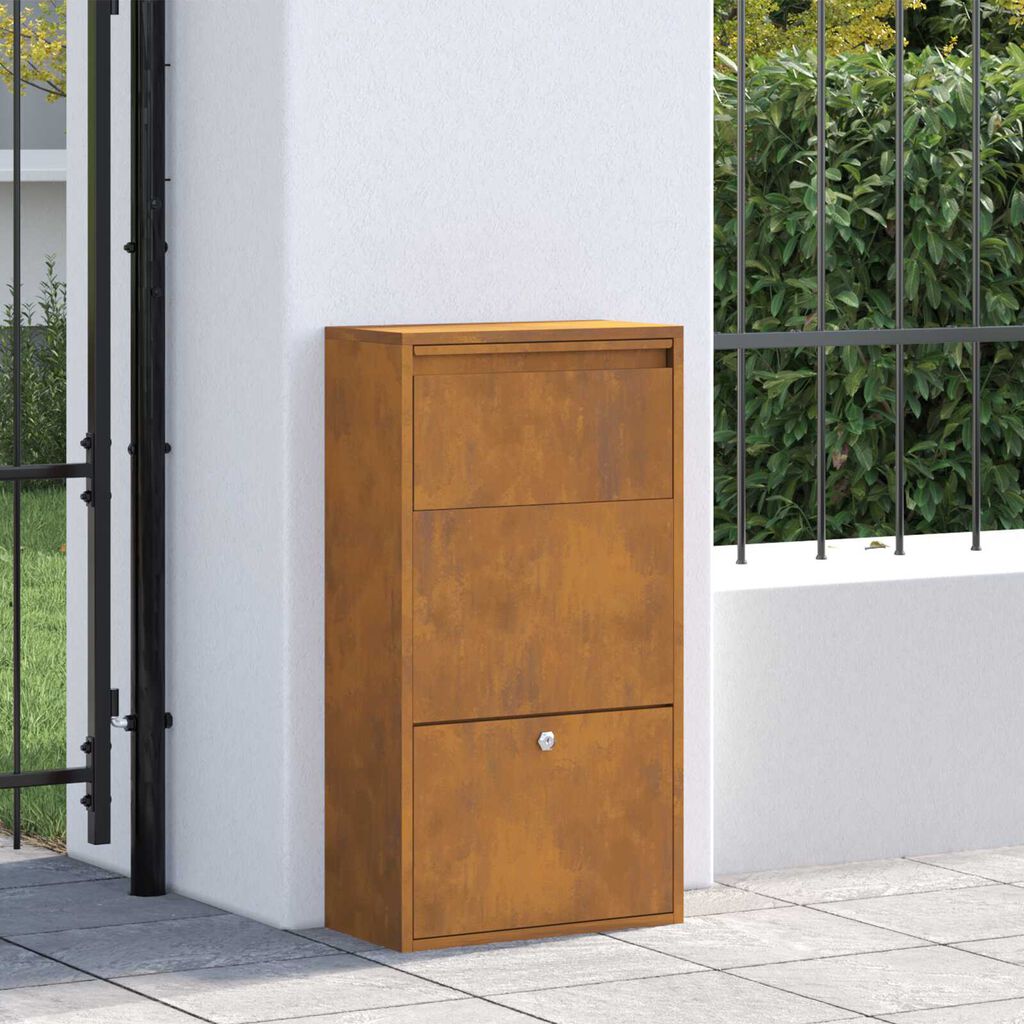 vidaXL Γραμματοκιβώτιο Πακέτων 44x22x82 εκ. Ανθεκτικό Ατσάλι