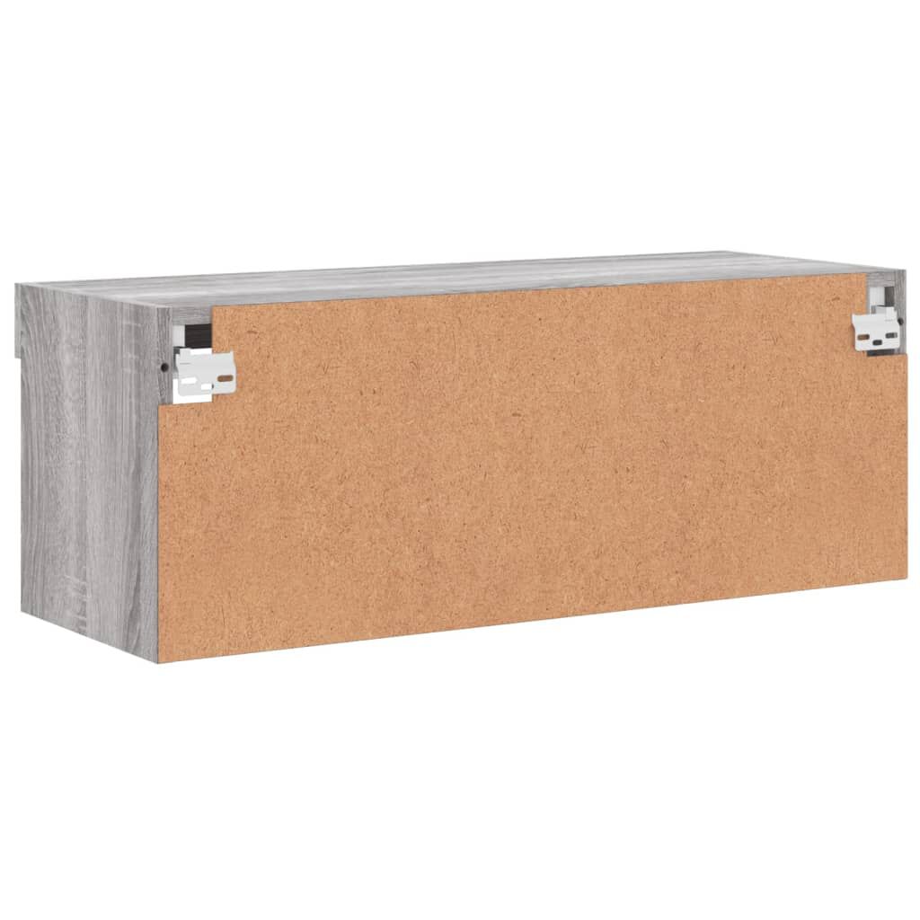 vidaXL Έπιπλο Τηλεόρασης με LED Γκρι Sonoma 80x30x30 εκ.
