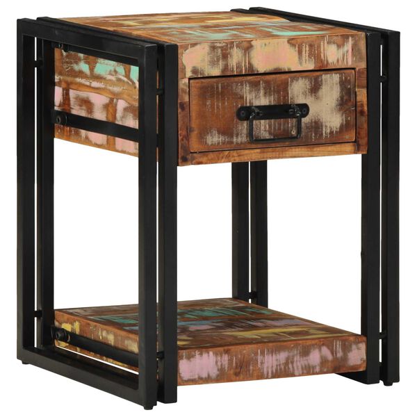 vidaXL Κομοδίνα 2 τμχ 40x40x50 εκ. Μασίφ Ανακυκλωμένο Ξύλο